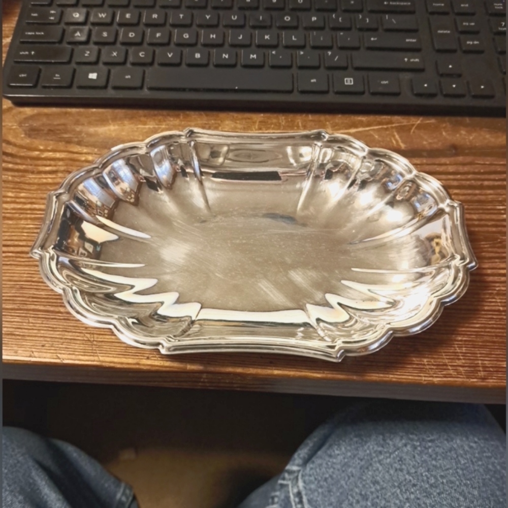 Newport Gorham Silver Scalloped  bowl / tray